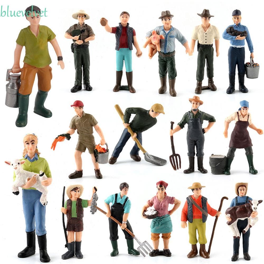 Bluevelvet1 Action Figure / Brinquedo Infantil / Fazenda / Fazenda / Figura Humana Para Crianças / Wrangler / Presente