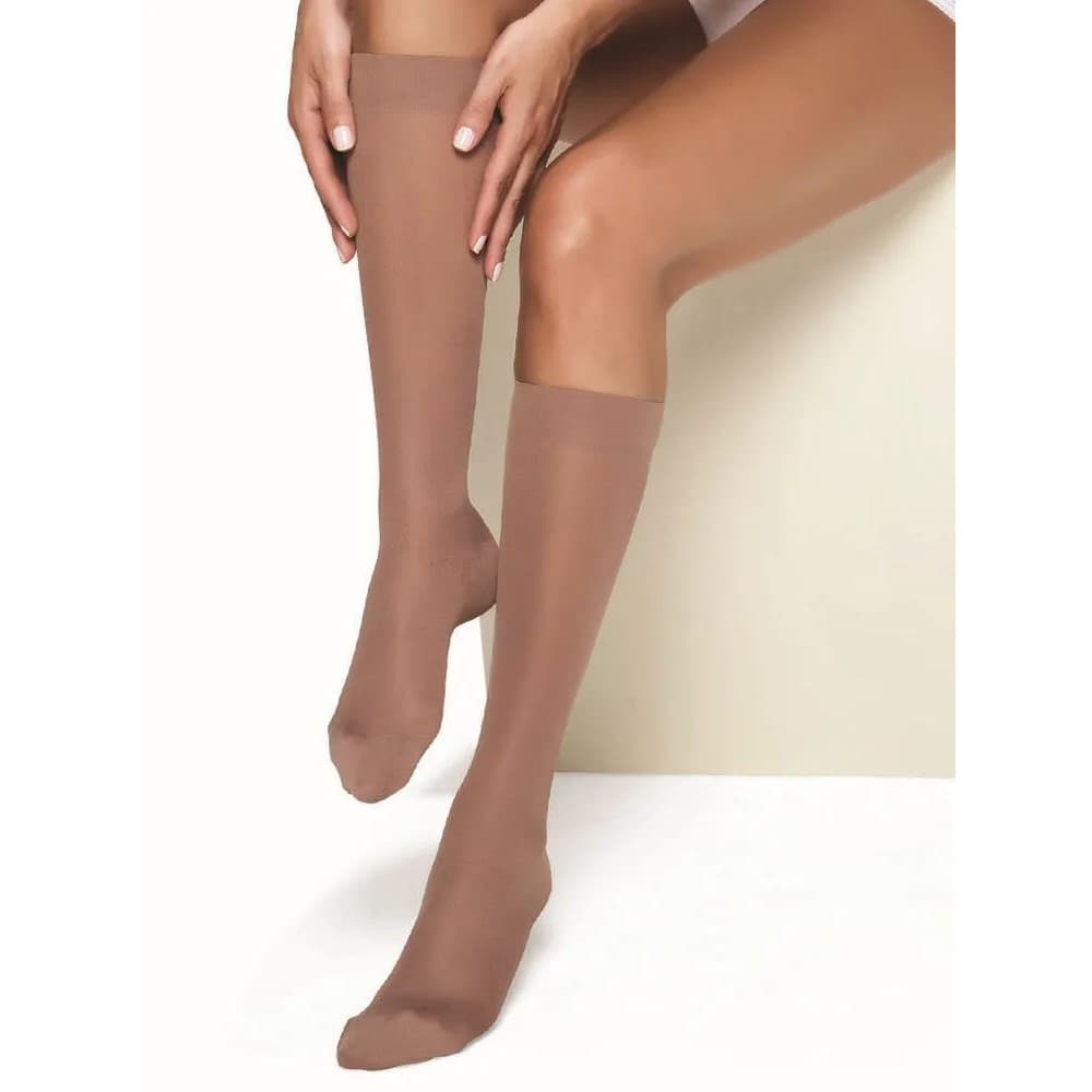 Meia Kendall 3/4 Suave Compressão Com Ponteira 13 - 17 mmHg