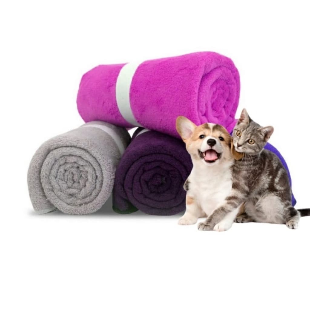 Cobertor Manta Pet Microfibra 90x110cm GRANDE - Cores Sortidas