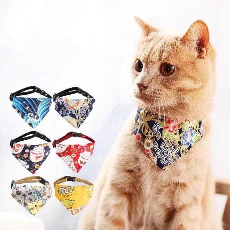 Coleira bandana colarinho regulável para cachorros e gatos porte pequeno- Novo Modelo