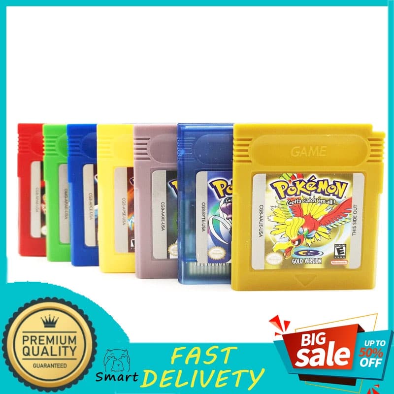 Cartucho De Cartões De Jogo Para Nintendo Pokemon GBC game Boy Color Versão Pokemon GBC Cartão De Jogo