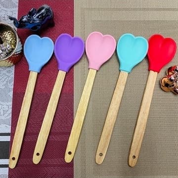 Espátula Colher de Silicone de Coração