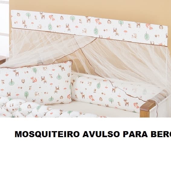 Mosquiteiro Avulso Para Berço Americano Raposinha Bege