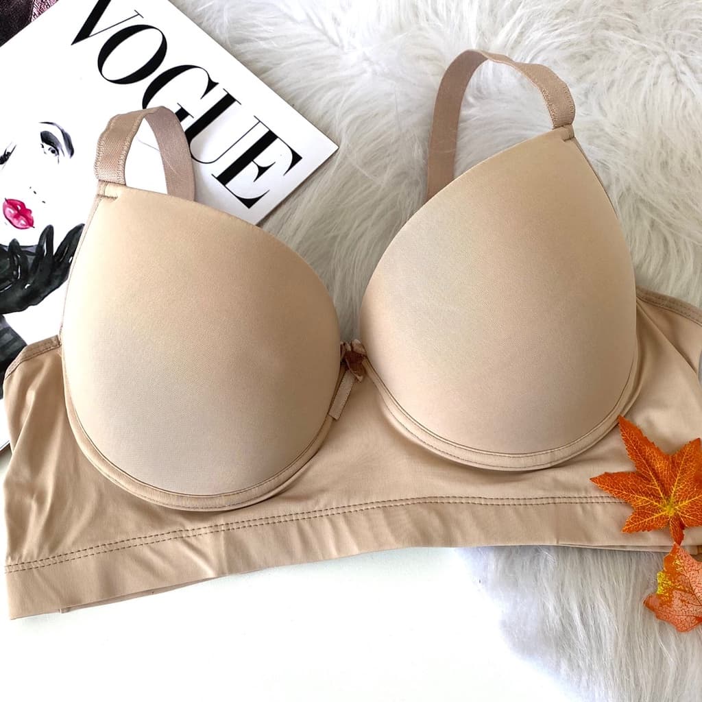 Sutiã Plus Size Com Bojo Soutien Reforçado com Alças Largas Super Confortável em Cores Lisas