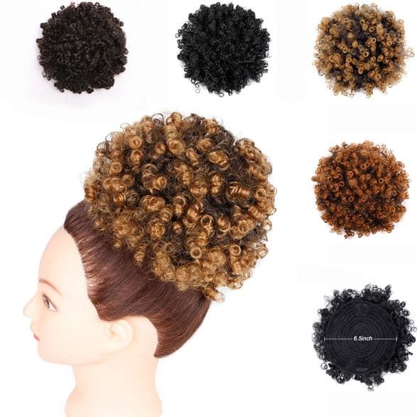 Aplique Afro Puff coque Fibra Orgânica Varias Cores