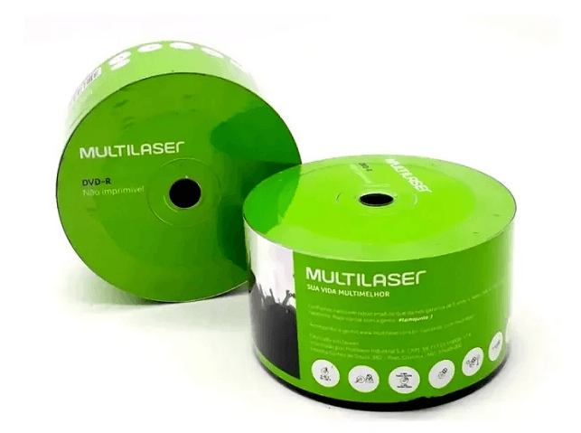DVD-R 16X, 4.7GB Nao imprimivel - Pino c/ 50unid  Multilaser