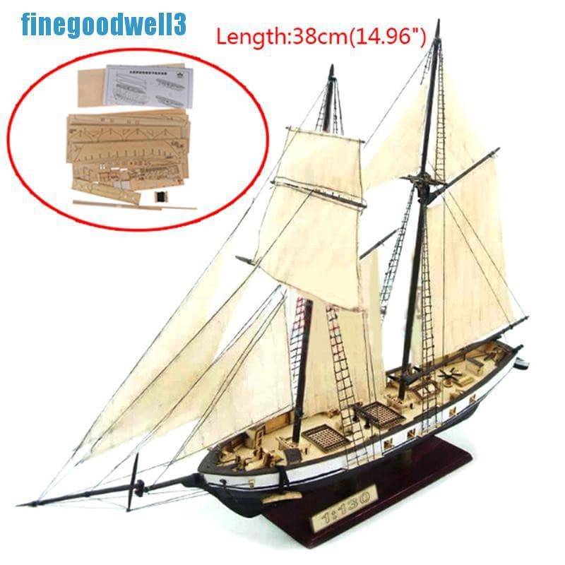 FEW 1:130 Modelo De Veleiro Para Montagem DIY Modelo De Veleiro Clássico De Madeira Decoração De Barco