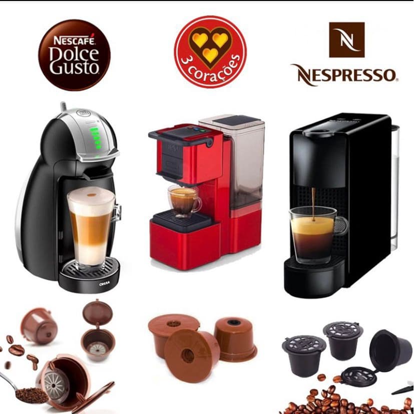 Cápsula café reutilizável Três corações/Dolce Gusto/Nespresso