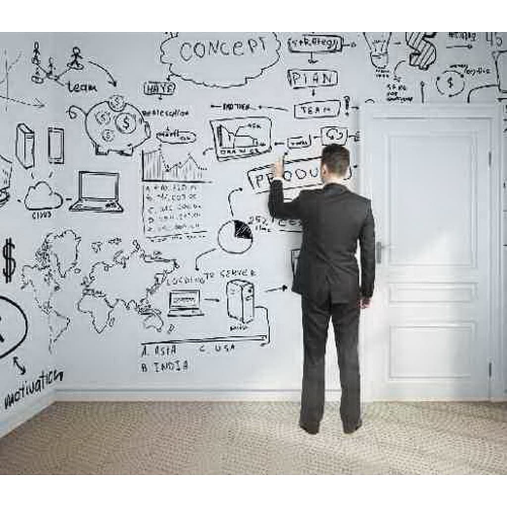 Adesivo Branco - Quadro - Lousa Decorativa 2m X 60cm