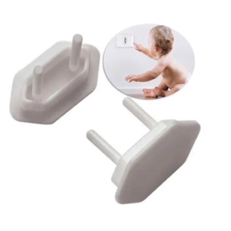 Kit com 10 unidades Protetor de Tomada Contra Choque Crianças e Bebês