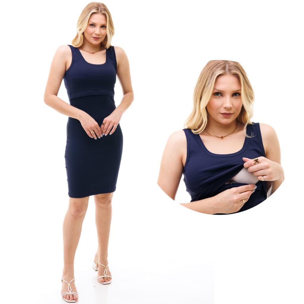 Vestido Regata Amamentação Várias Cores