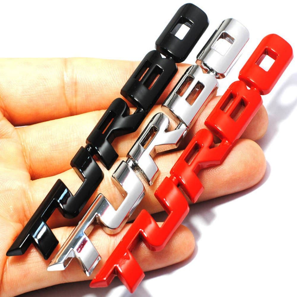 Adesivos De Carro 3d E Motor Metal Turbo Emblema Carta Para Decoração De Motocicleta