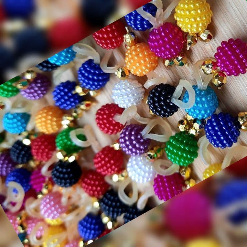 25 Amorinhas Cores Mistas Lacinho Penteado Pet Pontos de Luz Biju Jóias Pet Banho e Tosa