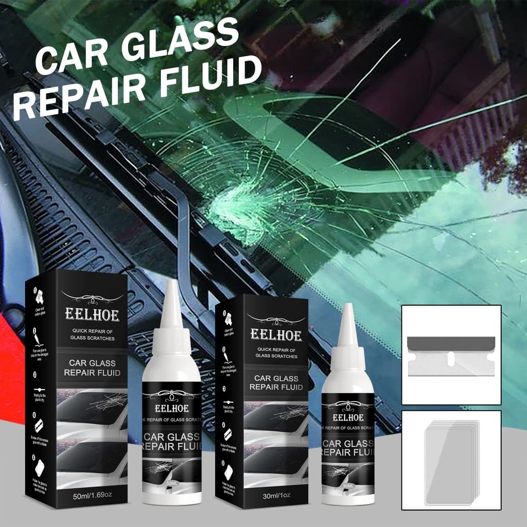 【 30ML + Blade + Tempered Film  Hot Sale Auto Glass Repair Vidro Reparo De Rachaduras De Raspadinhas Pára-Brisas Automát