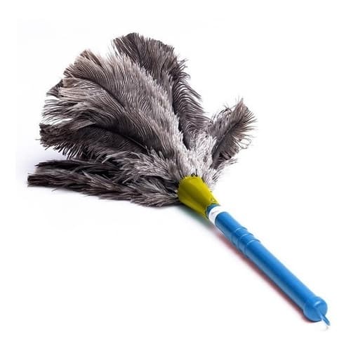 Espanador De Pó 55cm Pluma De Avestruz Limpa Poeira Duster