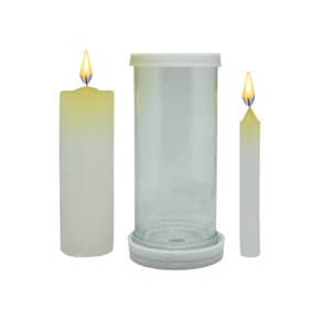 Porta Vela Vidro e Marmore Para Velas Palito e Vela Votiva F