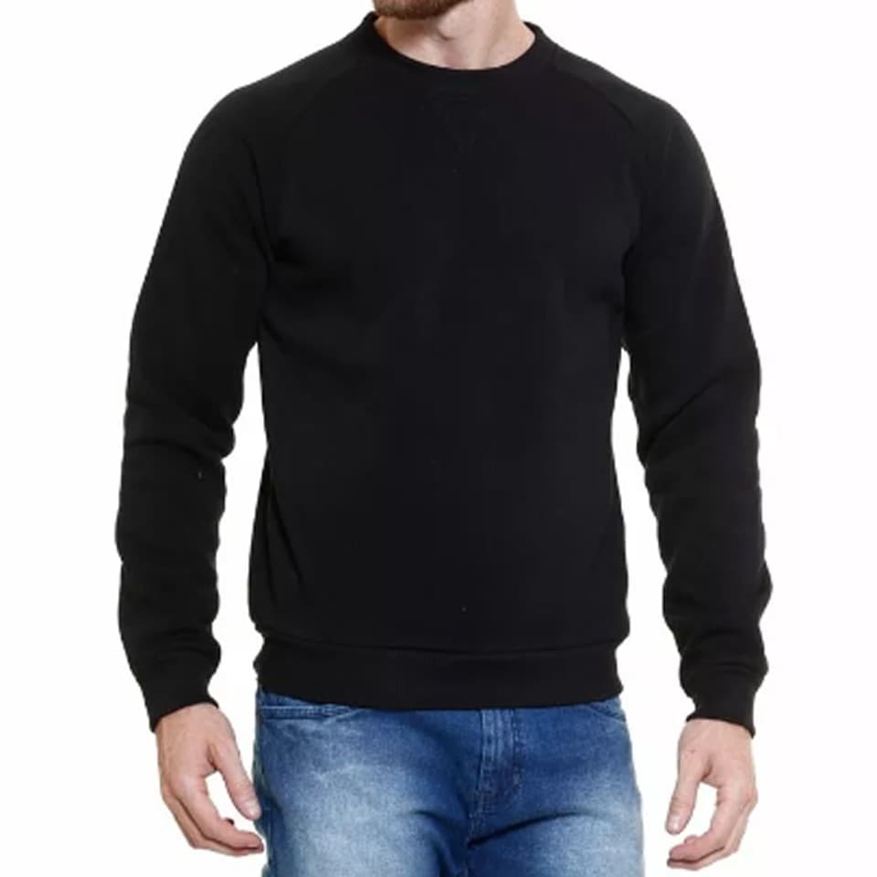 Blusa Moletom Preto Liso Unissex