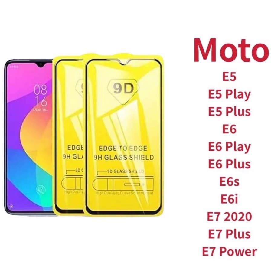 Película De Vidro 9D Motorola Moto E5 play/Plus/E6/E6s/E6i/E7 Plus/ Power/E20/E40