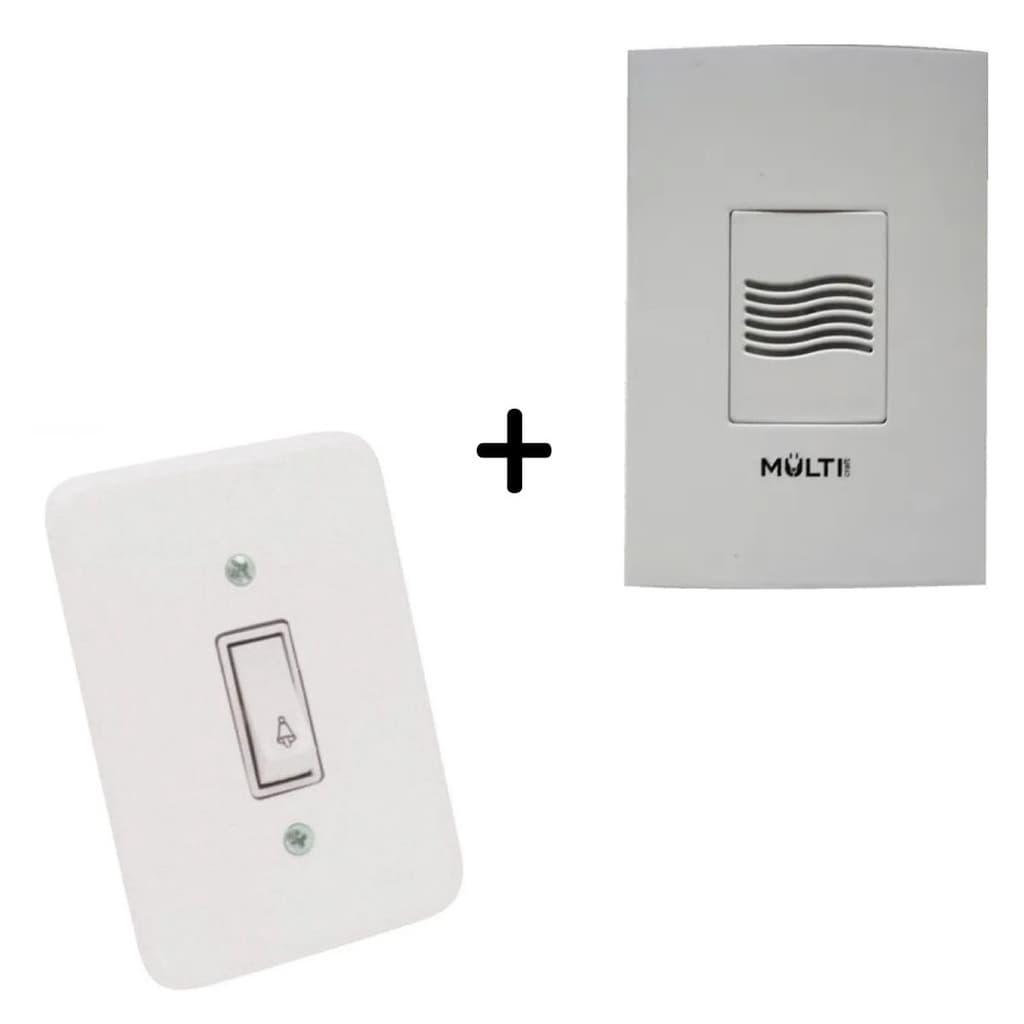 Campainha com Interruptor Residencial de Embutir em Caixa 4x2" Bivolt