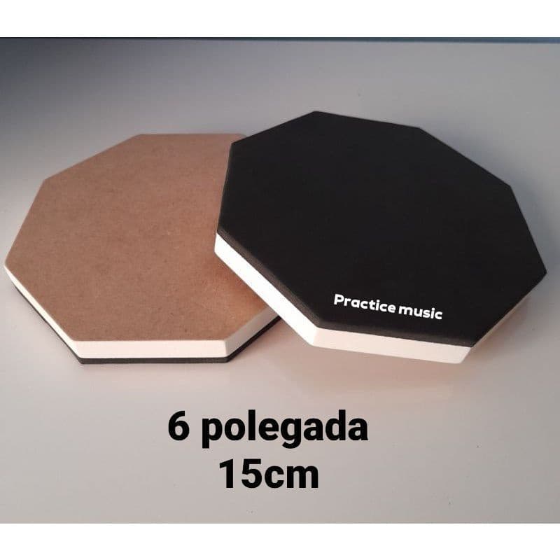 1 Pad De Estudo treino 6" 15cm Práticavel De Bateria