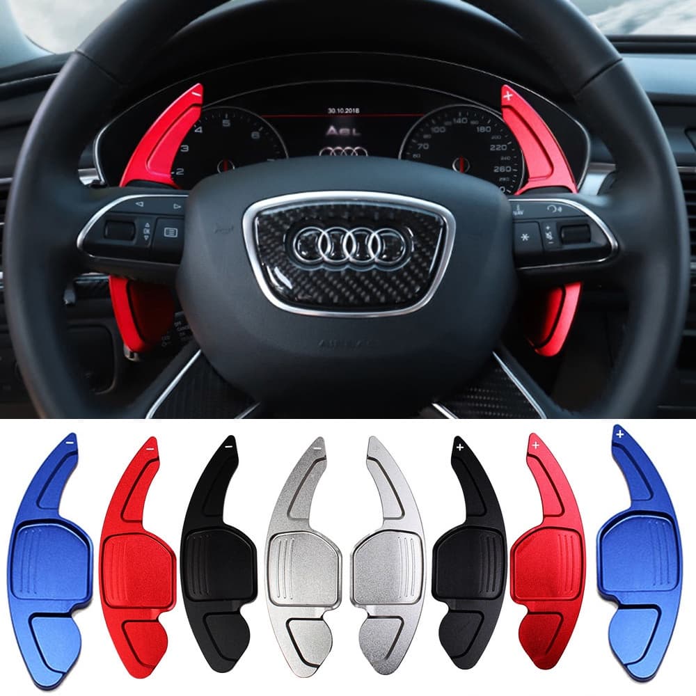 Audi A3 A4 A5 Q5 2013-2016, A1 A6 A7 A8 Q3 2011-2018 Carro Volante Paddle Shift DSG Extensão Acessórios Adesivos