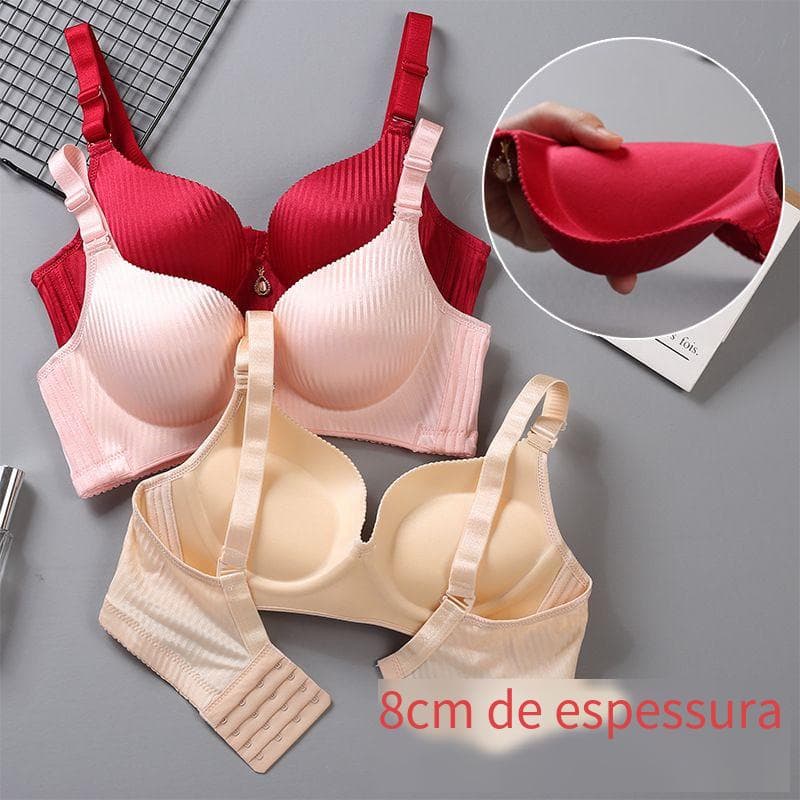 sutiã com enchimento sutiã grosso Soutien Feminino 8cm/Small/Thick/Adjustable/extra 2023