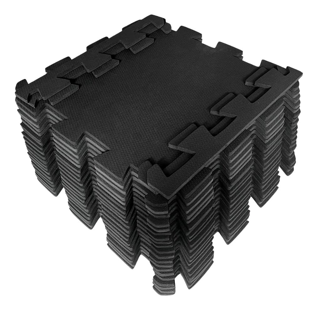 Kit 20 Tatames - EVA Preto Econômico - 50x50x1 cm.