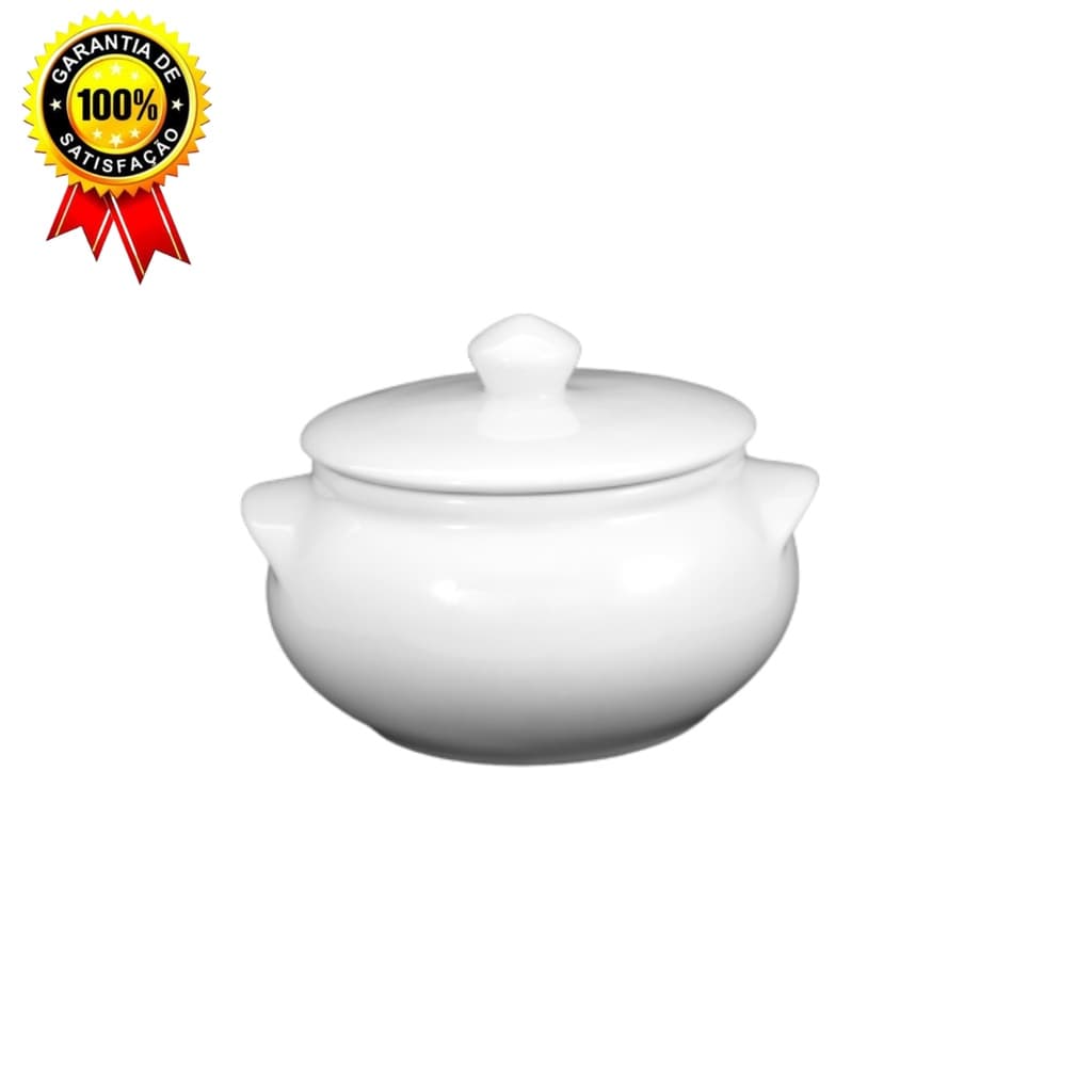 Cumbuca Mini C/tampa 400ml Porcelana Branca