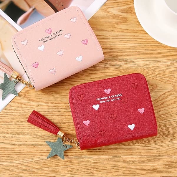 Carteira Feminina coração de amor /Bolsa Porta-Cartões/Bolsa De Mão/Porta-Cartões