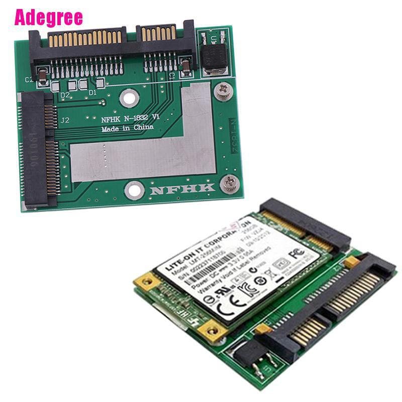 【 Ag】 ✿ Msata Ssd Para 2.5 "Sata 6.0gps Conversor Adaptador De Cartão Módulo Mini Pcie Ssd