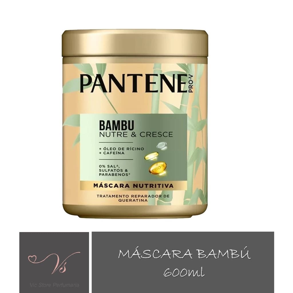 Máscara De Tratamento Capilar Pantene Pro-v Bambu Com 600ml