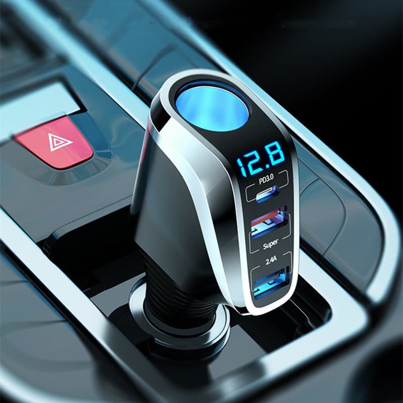 1 Para 4 Isqueiro Multifuncional Conversão Da Porta Do Carro Extensão Carregador De OZiO