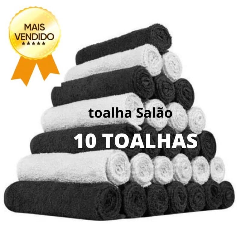 Kit 10 Toalhas de rosto Grande  Felpudas para salão 100% algodão