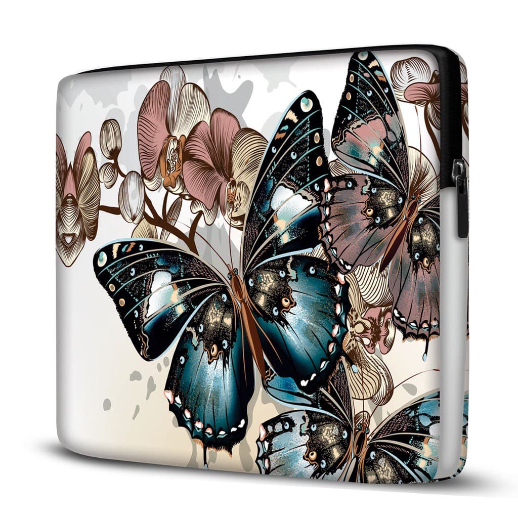 Capa Maleta Pasta para Notebook em Neoprene  - Borboletas 2