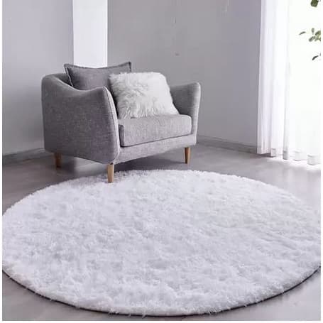 Tapete Redondo Felpudo Peludo Grande Escolha o Tamanho 2m ou  1,3m - Várias Cores!