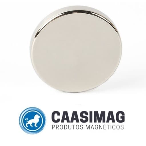 Imã de Neodimio pastilha Ø20x2mm 5 peças!
