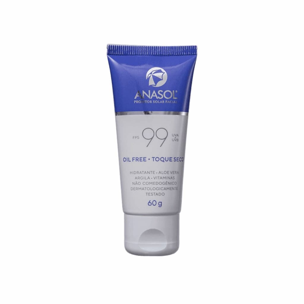Protetor Solar Facial FPS 99 Toque Seco 60g - Anasol