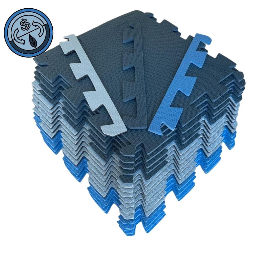 Kit 12 Tatames Eva masculinho - Linha Econômica 50x50x1 Cm