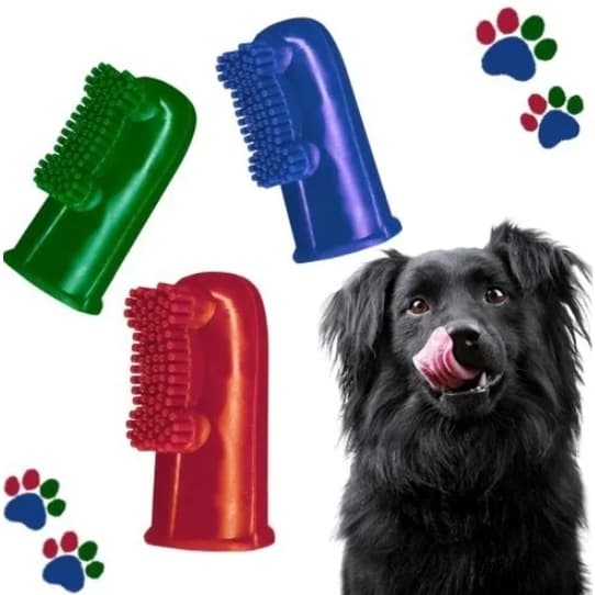 Dedeira Escova de Dente Pet Clean Cachorro Gato