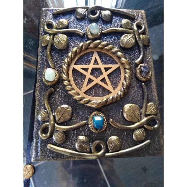 Grimorio 200 Folhas Livro das Sombras com Pentagrama Caderno Diário