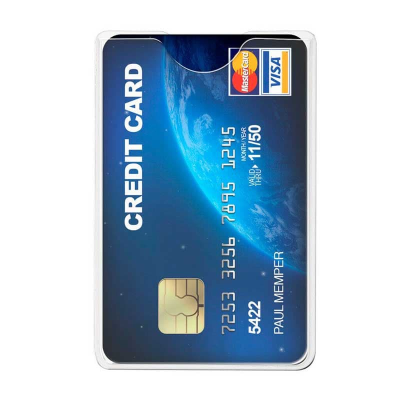 2 Und Protetor de Cartão de Crédito Cartão de Banco protetor Rígido transparente