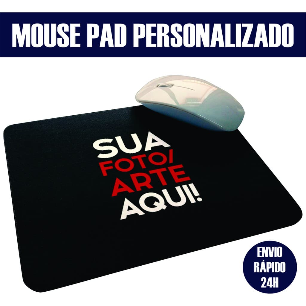 Mouse Pad Personalizado Com Sua Arte / Foto / Logo / Empresa - Mousepad 20x25