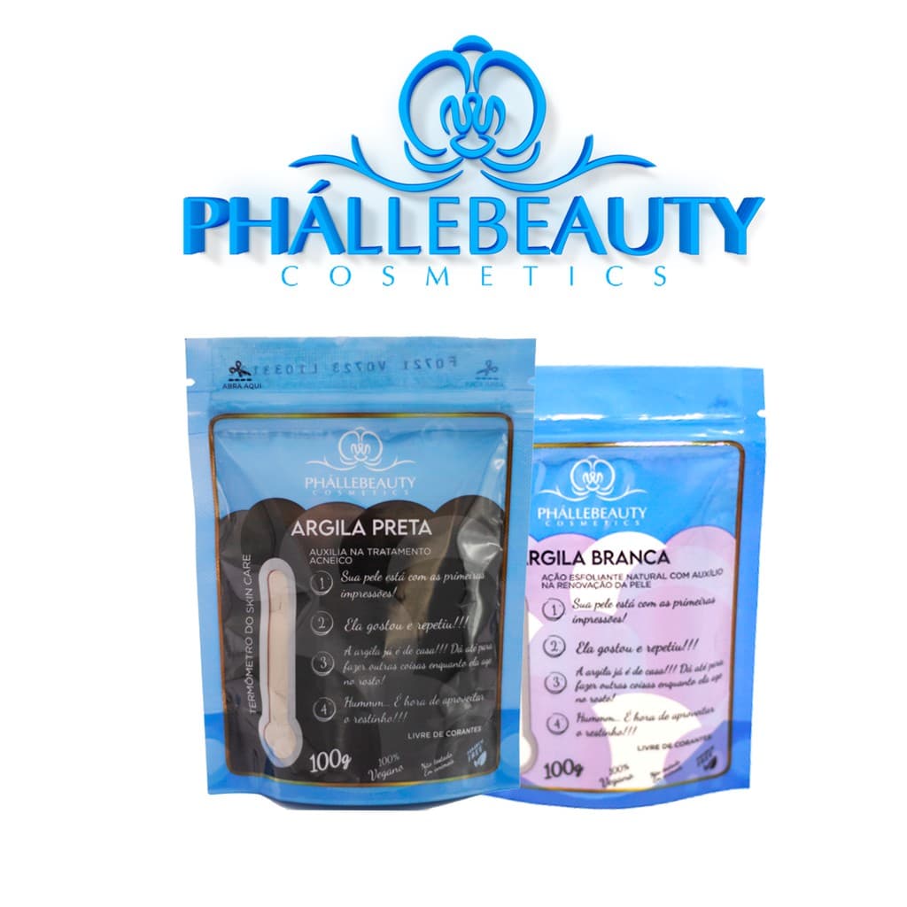 Kit Skin Care Argila Preta e Argila Branca PhálleBeauty