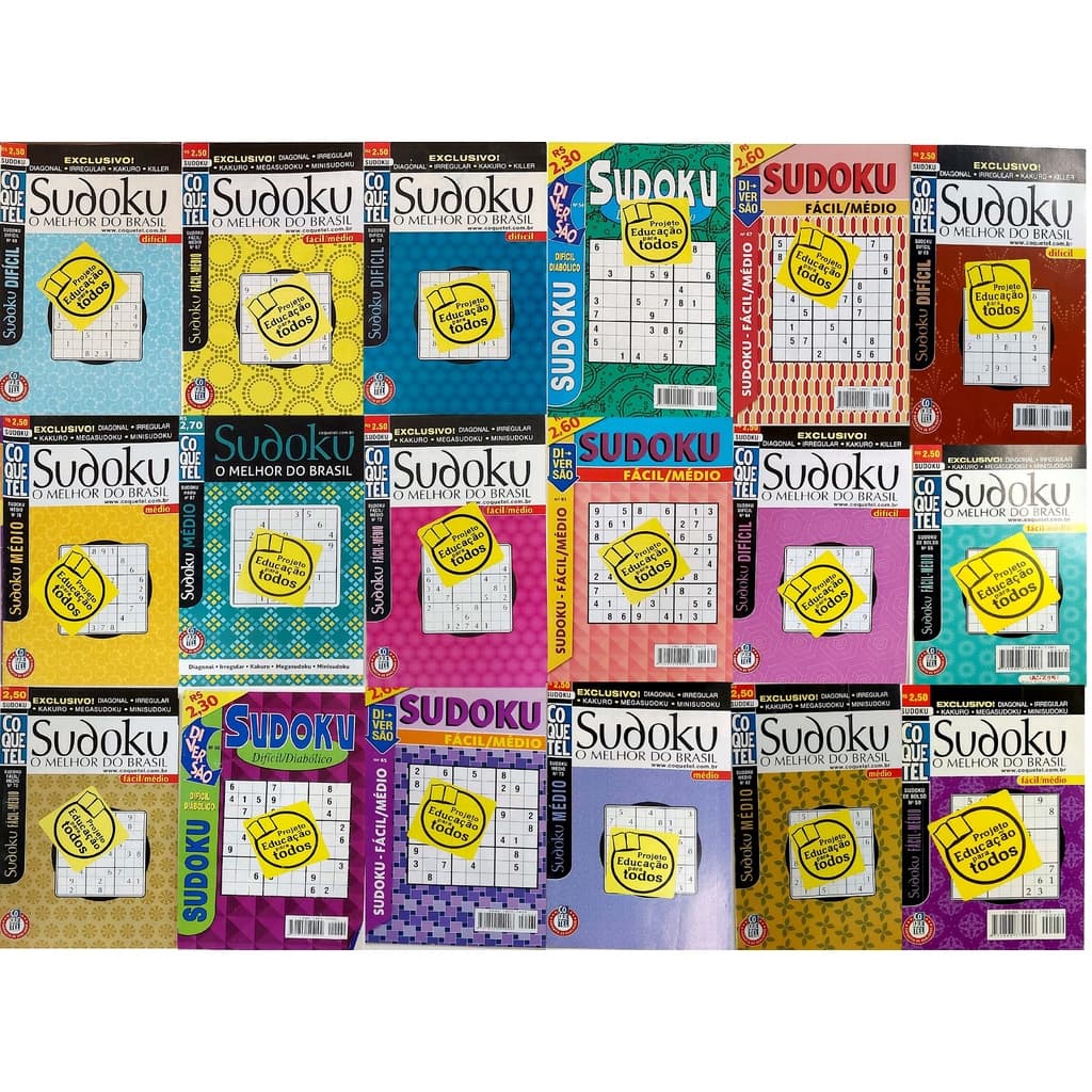 10 Revistas Sudoku - Sem Repetição