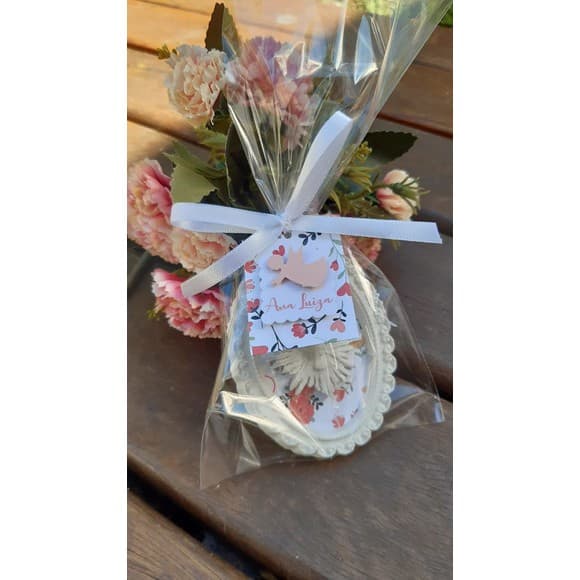 Lembrança Batizado - Resina - Espirito Santo - KIT 3 UNDADES