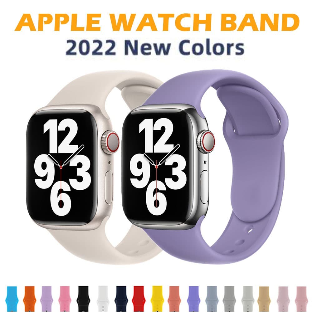 Pulseiras Silicone Sport apple watch band 38 40 41 42 44 45 49 correa pulseira de silicone iwatch série 3 4 5 6 7 8 9 10
