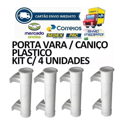 Porta Varas Suporte Pesca Reto Caiaque Barco Lancha 4 Un
