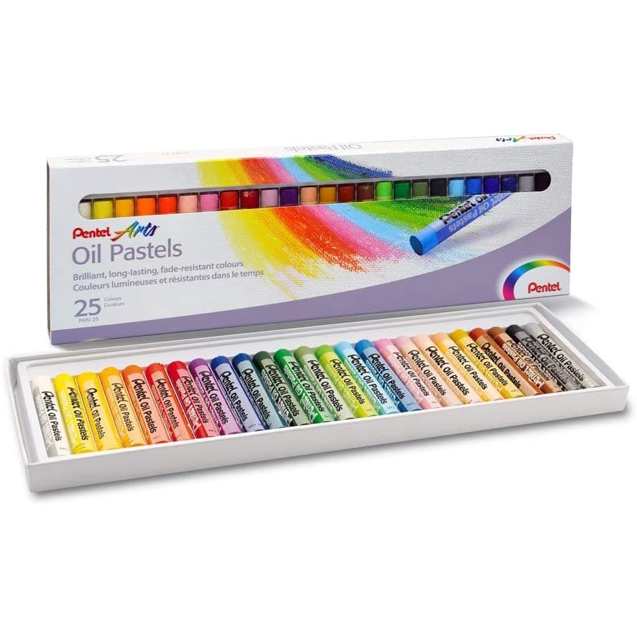 Giz Pastel Oleoso Pentel Com 25 Cores