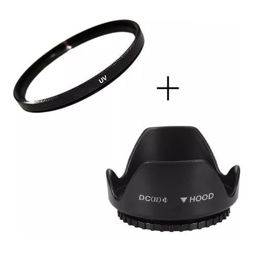 Filtro Uv + Tulipa Parasol 58mm Ø58 Nikon Canon Sigma