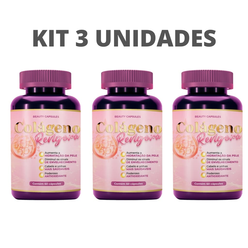 3 REVIGORA 500MG - Colágeno com Acido Hialurônico